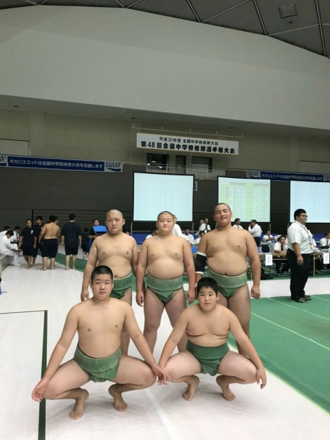 第４８回全国中学校相撲選手権大会　団体集合写真