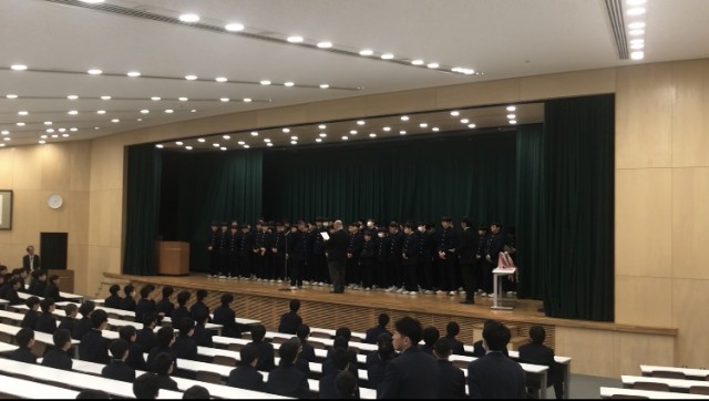 １２月２４日中学集会１