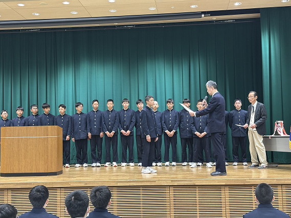 表彰式中学柔道部s
